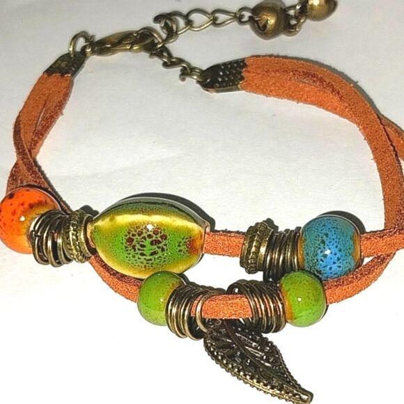 Vintage ethnic style beaded unisex bracelet - Picture 4 of 6